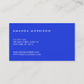 Minimalistische Berufliche Social Media Visitenkarte (Rückseite)