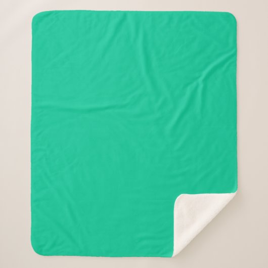 Minimalistische Berufliche Solid Caribbean Green Sherpadecke (Vorderseite)