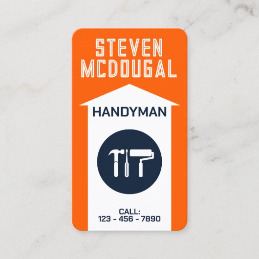 Minimalistische berufliche Tools Logo-Visitenkarte Visitenkarte (Vorderseite)