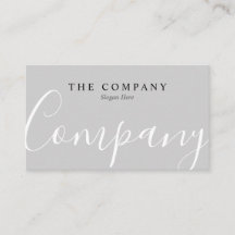 Minimalistische Berufliche Typo Grau Visitenkarte