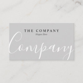 Minimalistische Berufliche Typo Grau Visitenkarte