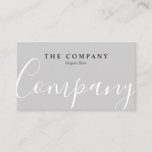 Minimalistische Berufliche Typo Grau Visitenkarte