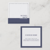 Minimalistische Berufliche Unabhängigkeit der Weiß Quadratische Visitenkarte (Vorne/Hinten)