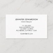 Minimalistische, berufliche und handschriftlich visitenkarte (Rückseite)