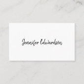 Minimalistische, berufliche und handschriftlich visitenkarte (Vorderseite)