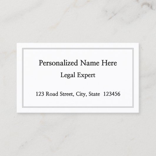 Minimalistische, Berufliche Visitenkarte (Vorderseite)