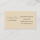 Minimalistische Berufliche Visitenkarte (Vorderseite)