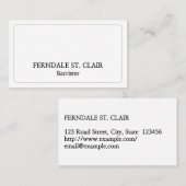 Minimalistische Berufliche Visitenkarte (Vorne/Hinten)