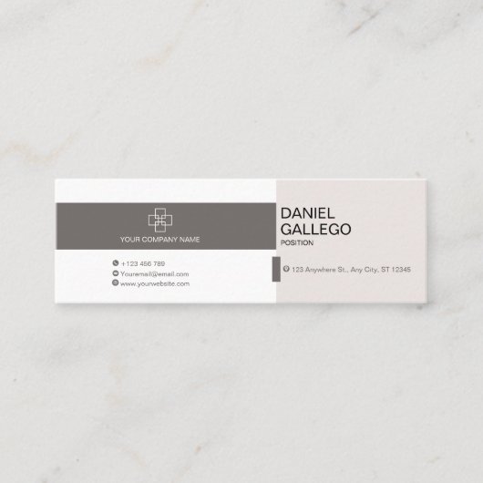 Minimalistische Berufliche Visitenkarte (Vorderseite)