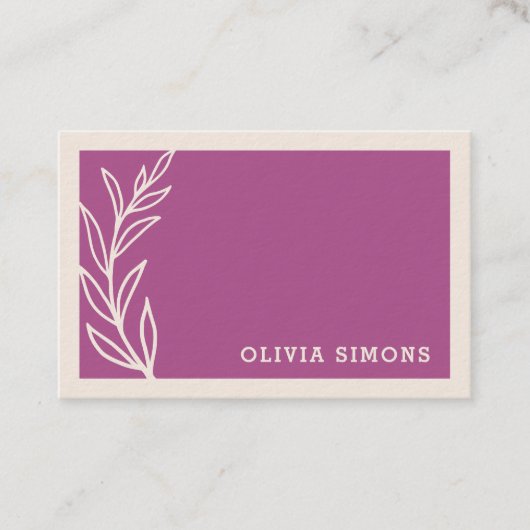 Minimalistische Berufliche Visitenkarten Visitenkarte (Vorderseite)