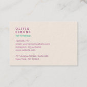 Minimalistische Berufliche Visitenkarten Visitenkarte (Rückseite)