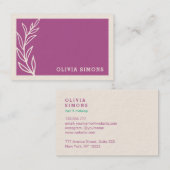 Minimalistische Berufliche Visitenkarten Visitenkarte (Vorne/Hinten)