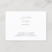 Minimalistische Berufliche Vorlage Elegant Moderne Visitenkarte (Rückseite)