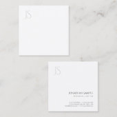 Minimalistische Berufliche Vorlage für Monogramm Quadratische Visitenkarte (Vorne/Hinten)