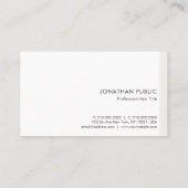 Minimalistische Berufliche Vorlage Modernes Elegan Visitenkarte (Rückseite)