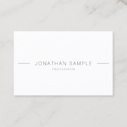 Minimalistische Berufliche Vorlage Top Visitenkarte (Vorderseite)