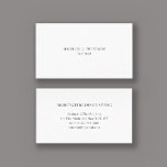 Minimalistische berufliche Vorlage Visitenkarte<br><div class="desc">Eleganter minimaler typografischer individuelle Name,  Titel,  Geschäftsdetails Schwarzweiß Visitenkarte einfache Vorlage. Geeignet für einen Architekten,  Techniker,  Ingenieur,  Berater,  Manager,  Supervisor,  Lehrer,  Autor,  Content Creator,  Freelancer oder Blogger.</div>