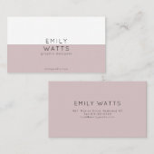 Minimalistische Berufliche Weißbeige Feminine Visitenkarte (Vorne/Hinten)