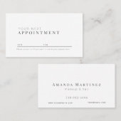 Minimalistische Berufliche weiße Anruferkarte Visitenkarte (Vorne/Hinten)