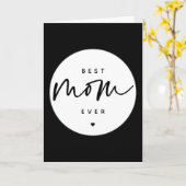 Minimalistische beste Mama je elegante Script Typo Karte (Gelbe Blume)