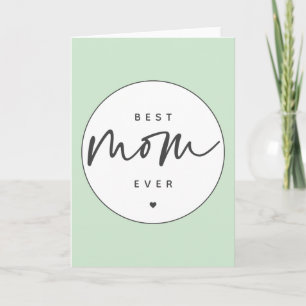 Minimalistische beste Mama je elegante Script Typo Karte