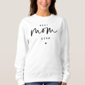 Minimalistische beste Mama je elegante Script Typo Sweatshirt (Vorderseite)