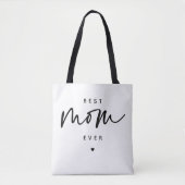 Minimalistische beste Mama je elegante Script Typo Tasche (Vorderseite)