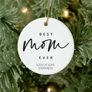 Minimalistische beste Mama je elegante Typografie  Keramik Ornament