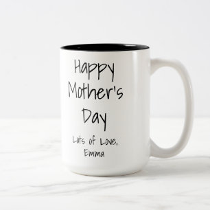 Minimalistische beste Mama je Muttertagsgeschenk Zweifarbige Tasse