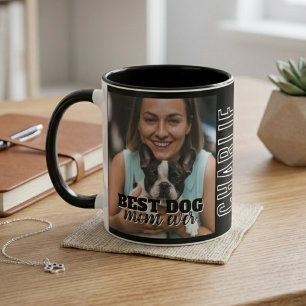 Minimalistische Besties Foto- und Namensdesign Tasse