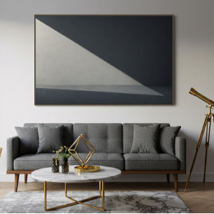 Minimalistische Betonwand Licht- und Schattengfoto Poster