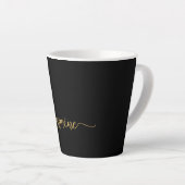 Minimalistische Bezeichnung für Schwarz-Gold-Monog Milchtasse (Rechte Ecke)