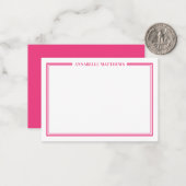 Minimalistische Bezeichnung Monogramm Mitteilungskarte (Vorderseite/Rückseite Beispiel)