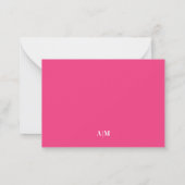 Minimalistische Bezeichnung Monogramm Mitteilungskarte (Rückseite)