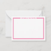 Minimalistische Bezeichnung Monogramm Mitteilungskarte (Vorderseite)