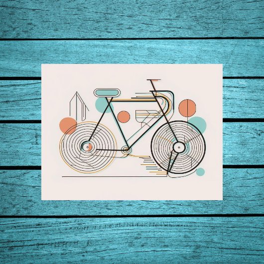 Minimalistische Bicycle Line Art Poster drucken