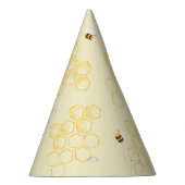 Minimalistische Bienenwaben Partyhütchen (Rechts)