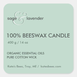 Minimalistische Bienenwachskandale Jar Sticker Sag