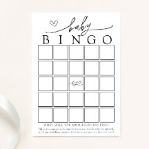 Minimalistische Bingo-Game-Karte