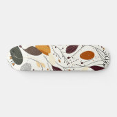 Minimalistische Bio Blätter Skateboarddesign Skateboard (Horizontal)