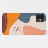 Minimalistische Bio Formen Waves Monogramm Case-Mate iPhone Hülle (Rückseite (Horizontal))
