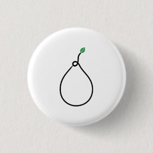 Minimalistische Birne Einstrichzeichnung mit grüne Button