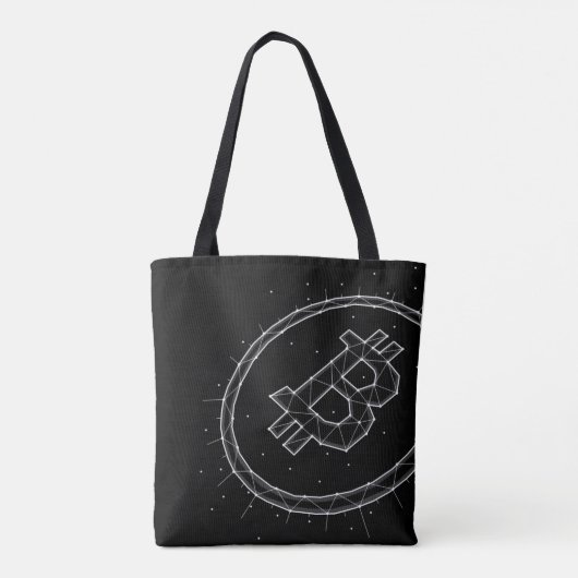 Minimalistische Bitcoin-Tragetasche Tasche (Rückseite)
