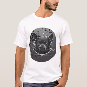 "Minimalistische Black Bulldog-Kontur mit Sauberke T-Shirt