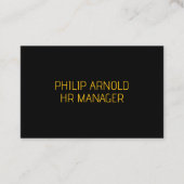 Minimalistische Black Business Card Visitenkarte (Vorderseite)