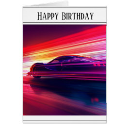 Minimalistische Black Car Grußkarte