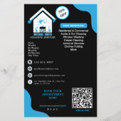 Minimalistische Black Cleaning Services Beruflich Flyer (Vorne)
