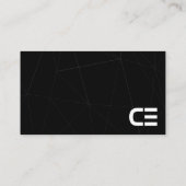 Minimalistische Black Founder & CEO Business Card Visitenkarte (Rückseite)