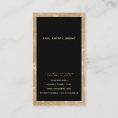 Minimalistische Black-Gold-Glitzer-Sequenzen Visitenkarte (Rückseite)