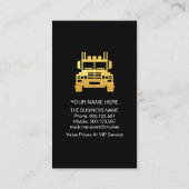 Minimalistische Black-Gold-Line-Trucking Visitenkarte (Rückseite)